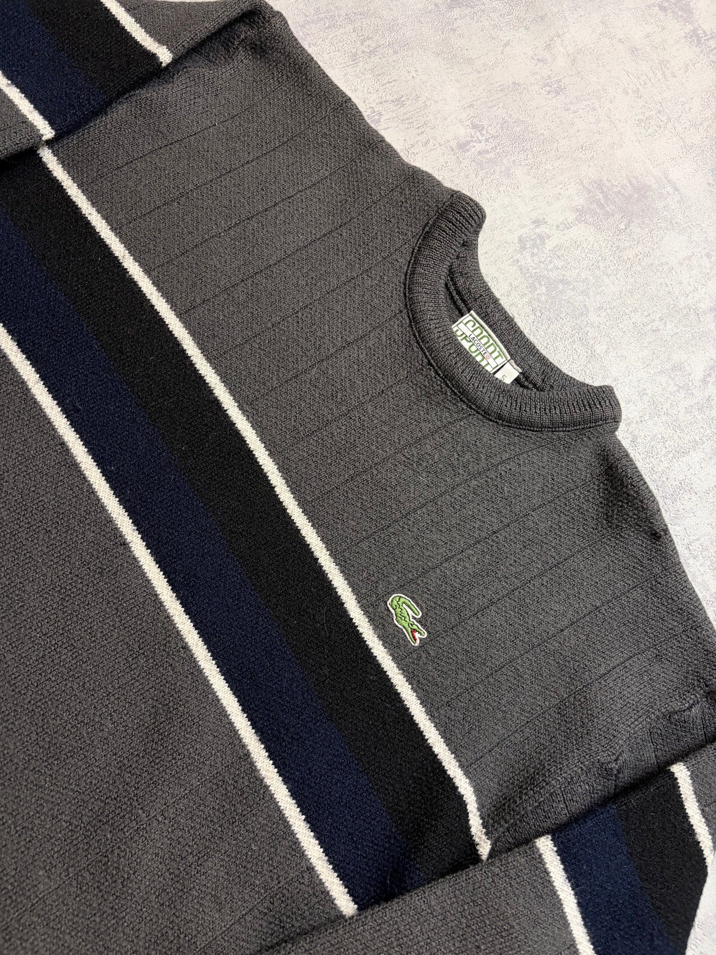 Vintage 2000s Lacoste Sweater with Stripe (S)