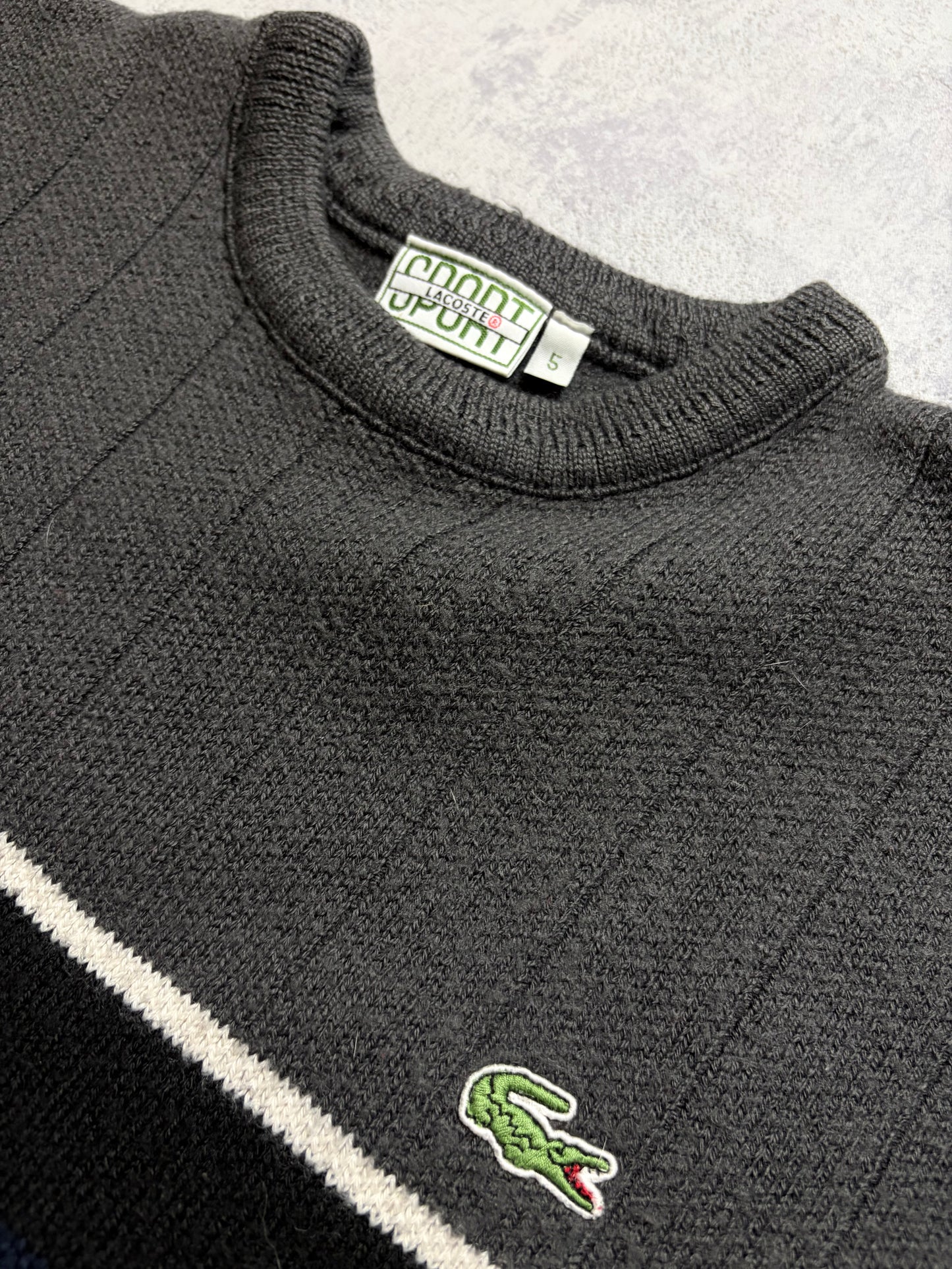 Vintage 2000s Lacoste Sweater with Stripe (S)