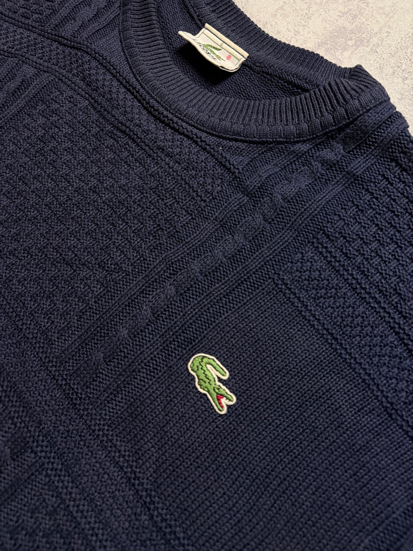 Vintage 2000s Lacoste Sweater Cable Knitwear (L/XL)
