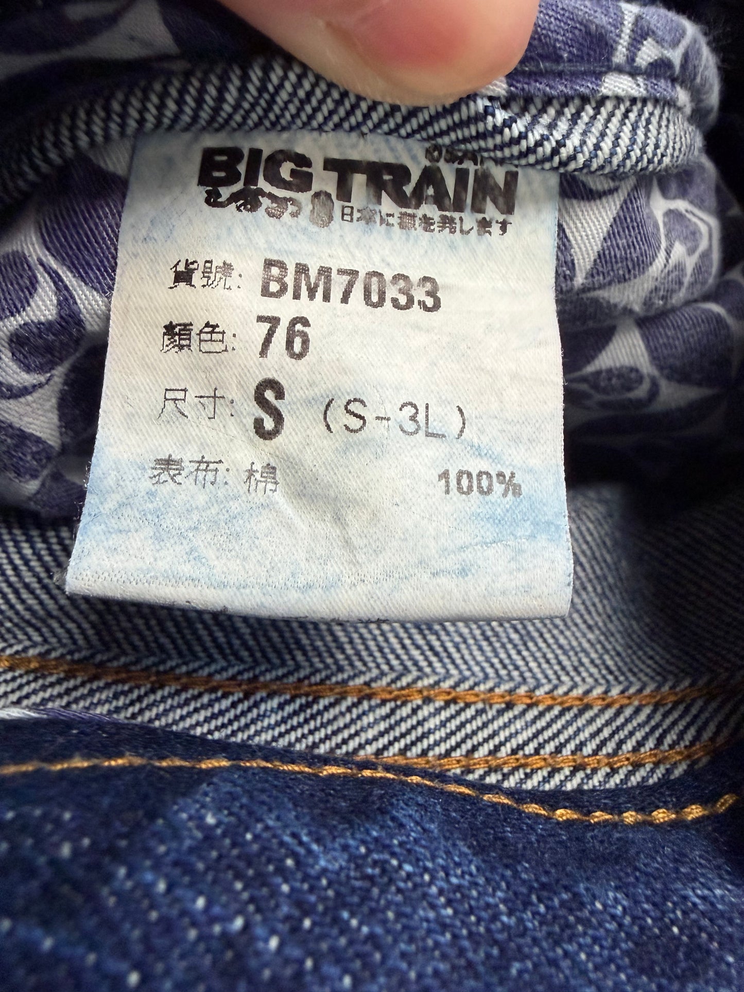 Vintage Japanese Style Big Train Straight Denim Jeans (S)
