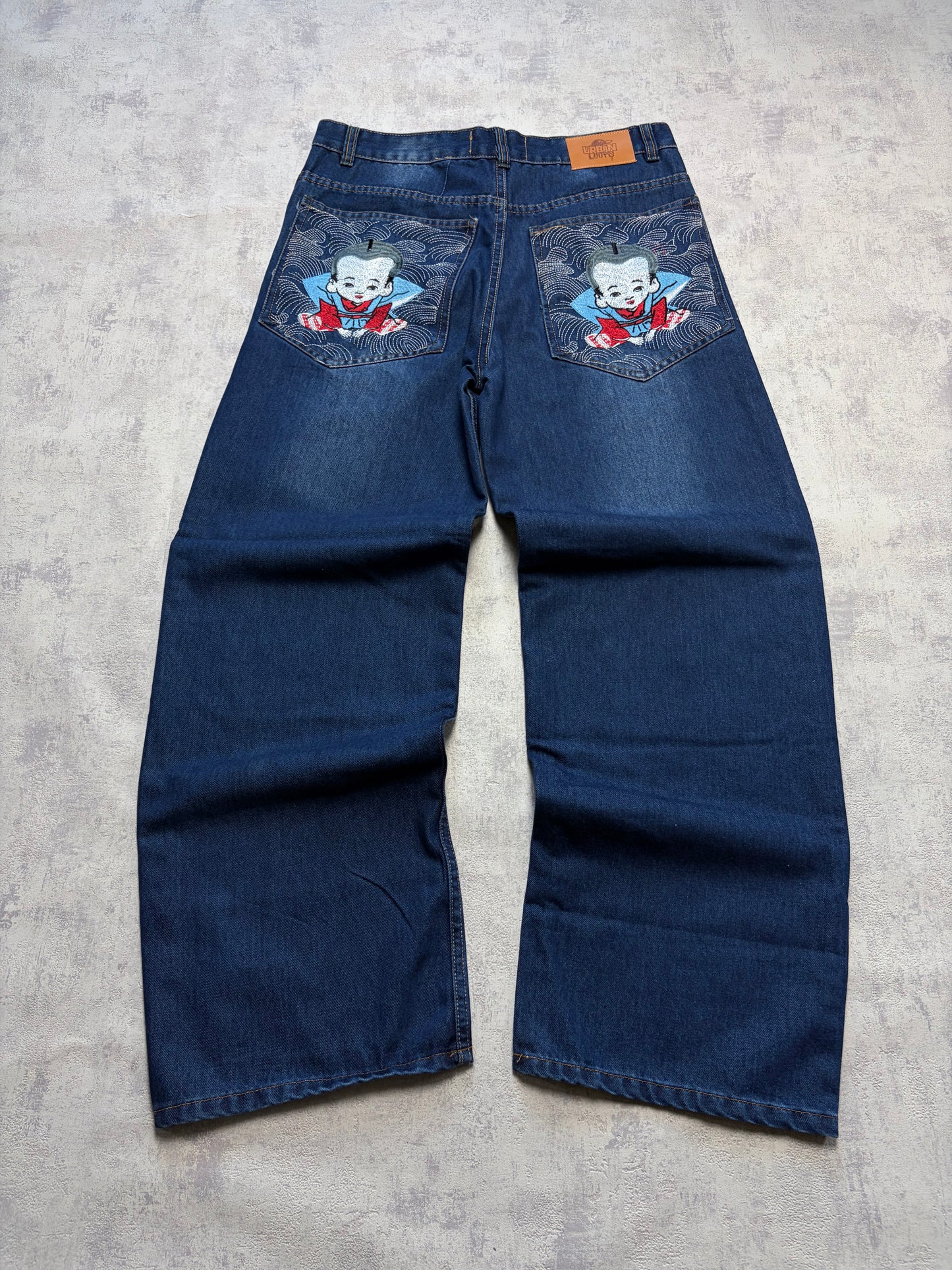 Vintage Japanese Style Baggy Straight Denim Jeans (M/L - W34)
