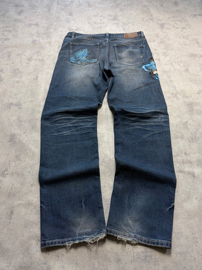 Vintage Japanese Style Big Train Straight Denim Jeans (M/L)