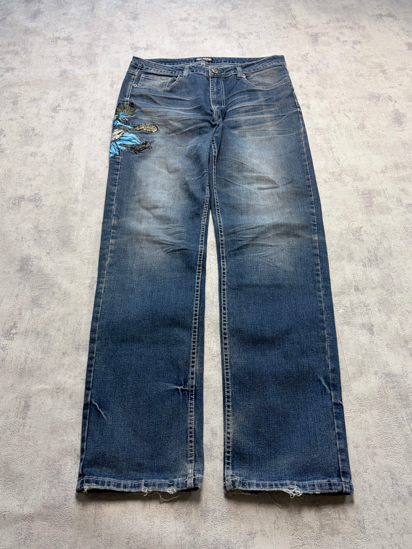 Vintage Japanese Style Big Train Straight Denim Jeans (M/L)