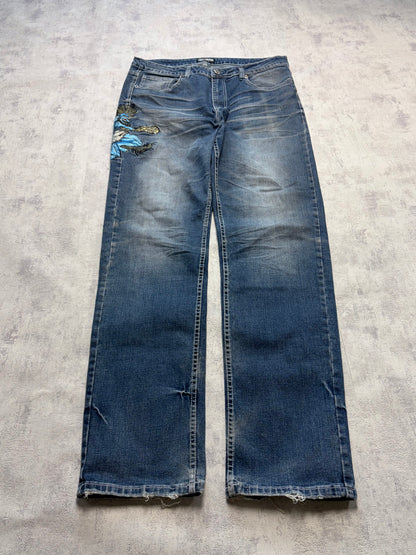 Vintage Japanese Style Big Train Straight Denim Jeans (M/L)