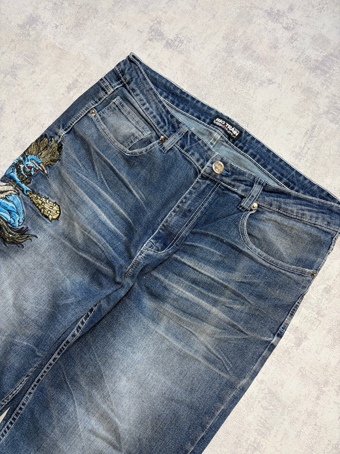 Vintage Japanese Style Big Train Straight Denim Jeans (M/L)