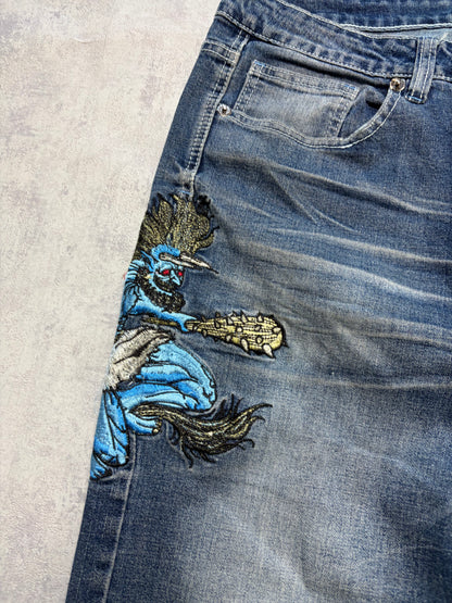 Vintage Japanese Style Big Train Straight Denim Jeans (M/L)