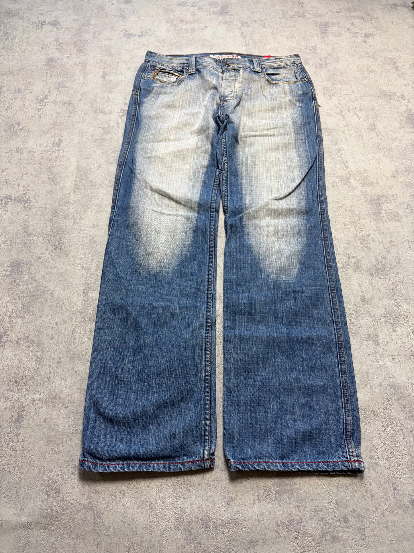Vintage Japanese Style Straight Denim Jeans (M - W33)