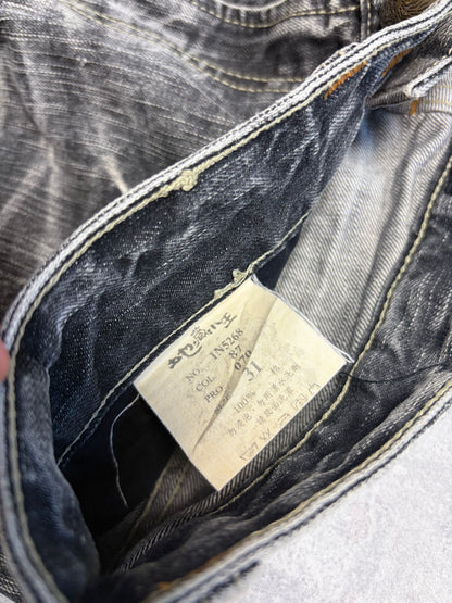 Vintage Japanese Style Straight Denim Jeans (S - W31)