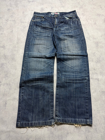 Vintage Japanese Style Straight Denim Jeans (S/M - W34)