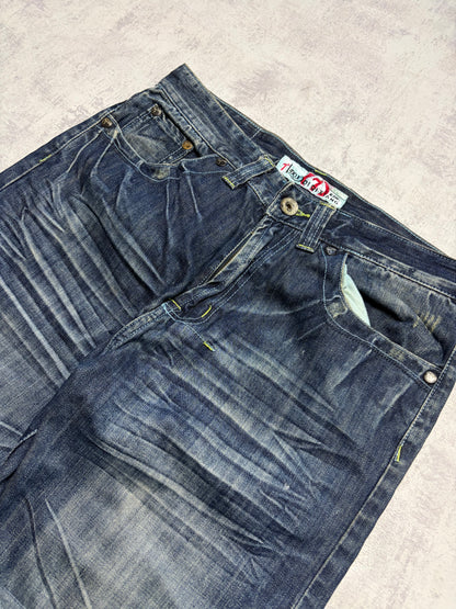 Vintage Japanese Style Straight Denim Jeans (S/M - W34)