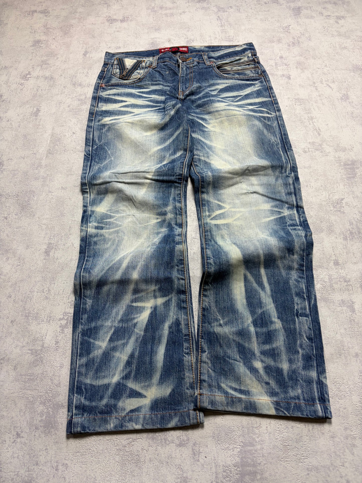 Vintage Japanese Style Straight Denim Jeans (S - W31)