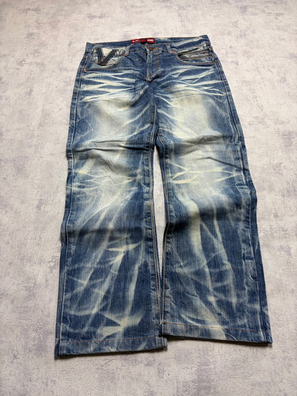Vintage Japanese Style Straight Denim Jeans (S - W31)