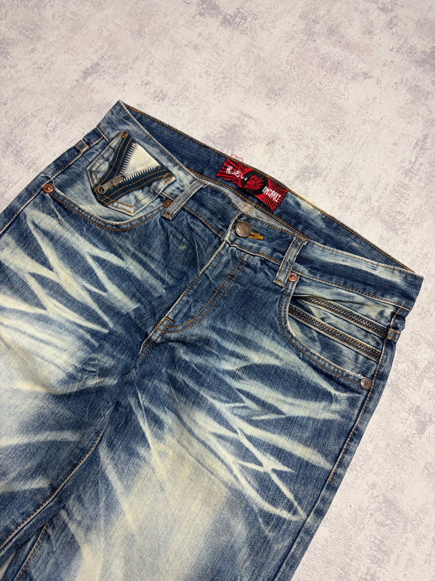Vintage Japanese Style Straight Denim Jeans (S - W31)
