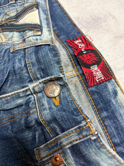 Vintage Japanese Style Straight Denim Jeans (S - W31)