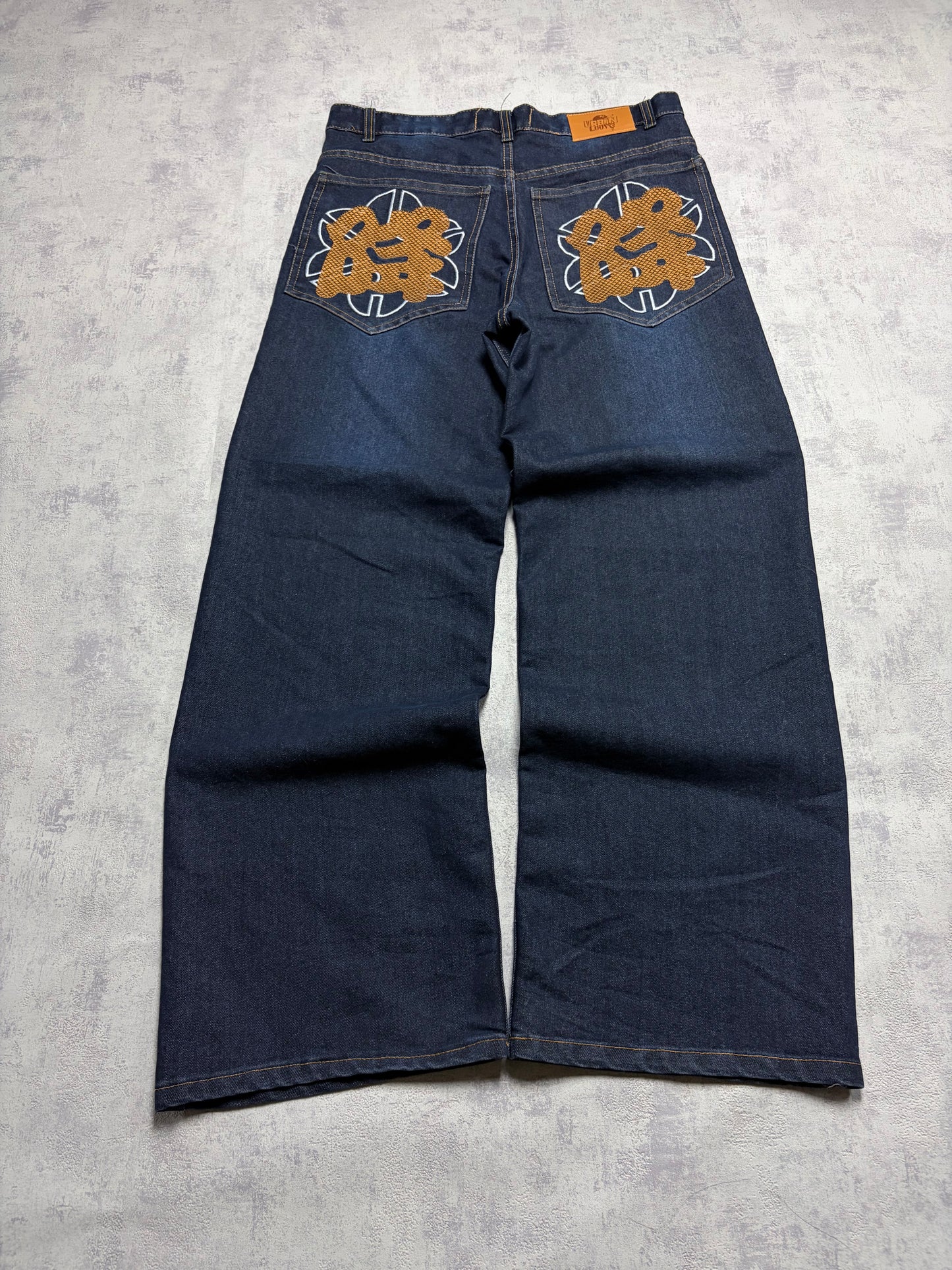 Vintage Japanese Style Baggy Straight Denim Jeans (L/XL - W36 L32)