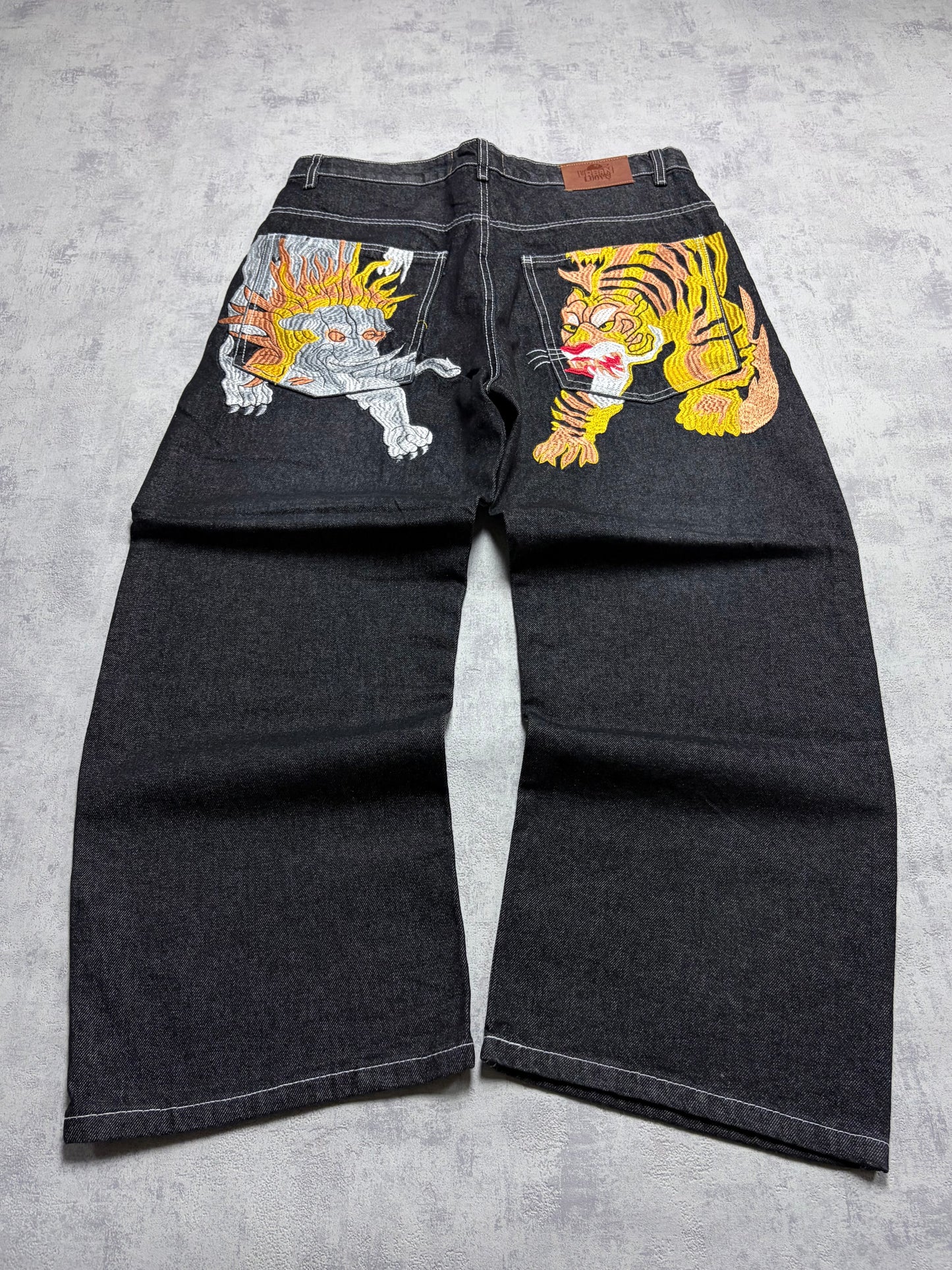 Vintage Japanese Style Baggy Straight Denim Jeans (L - W34)