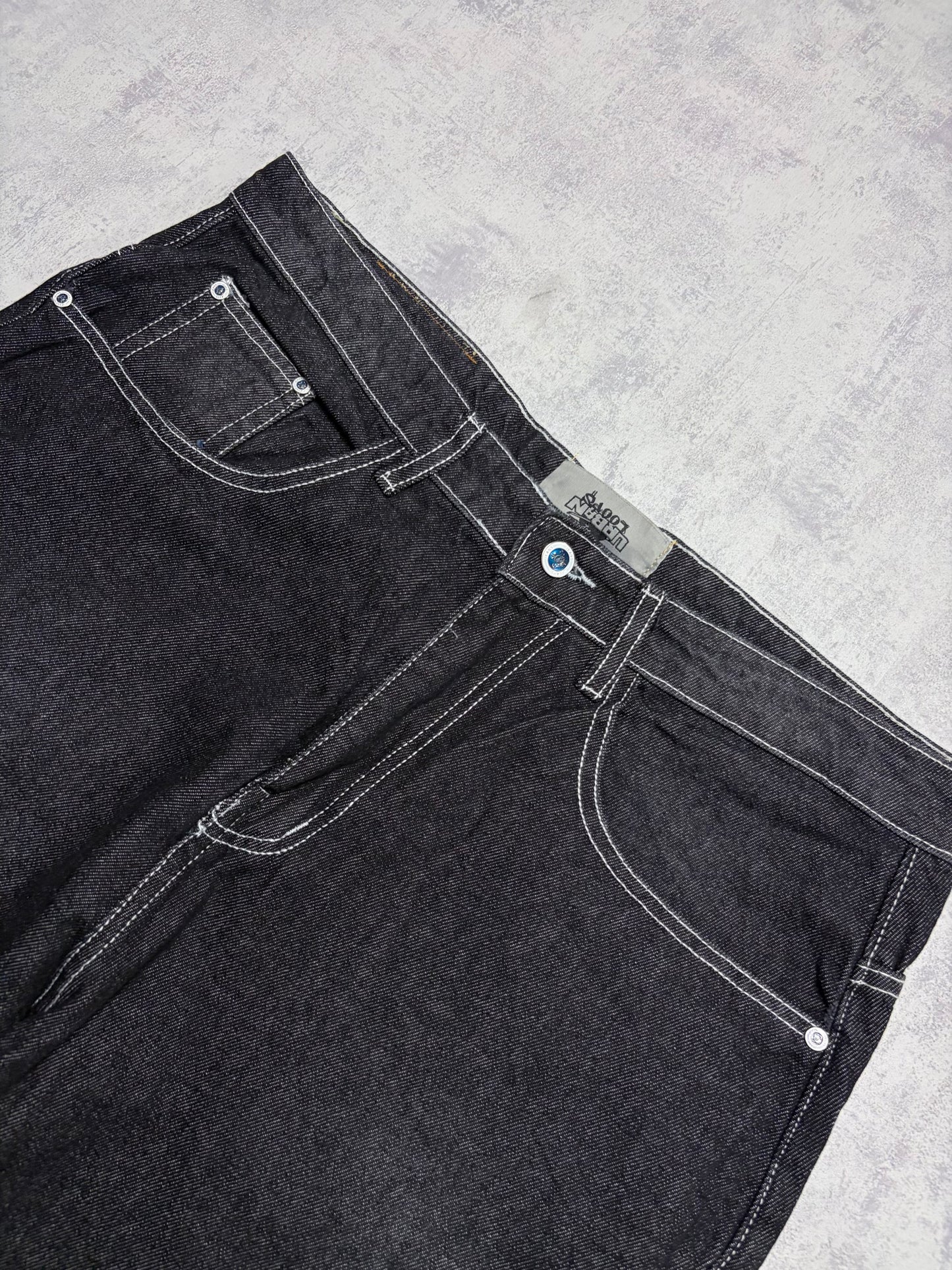 Vintage Japanese Style Baggy Straight Denim Jeans (L - W34)