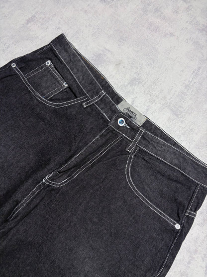 Vintage Japanese Style Baggy Straight Denim Jeans (L - W34)
