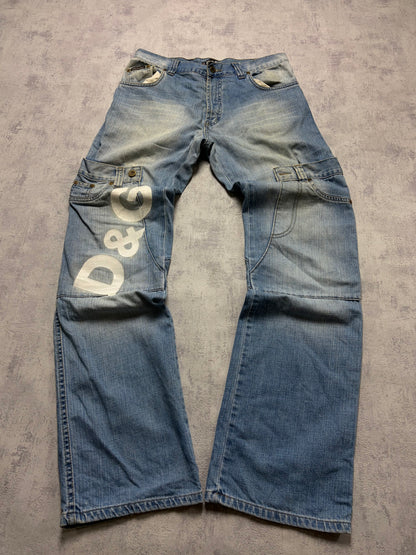 Vintage D&G Dolce & Gabbana Jeans Straight Fit Print (M)