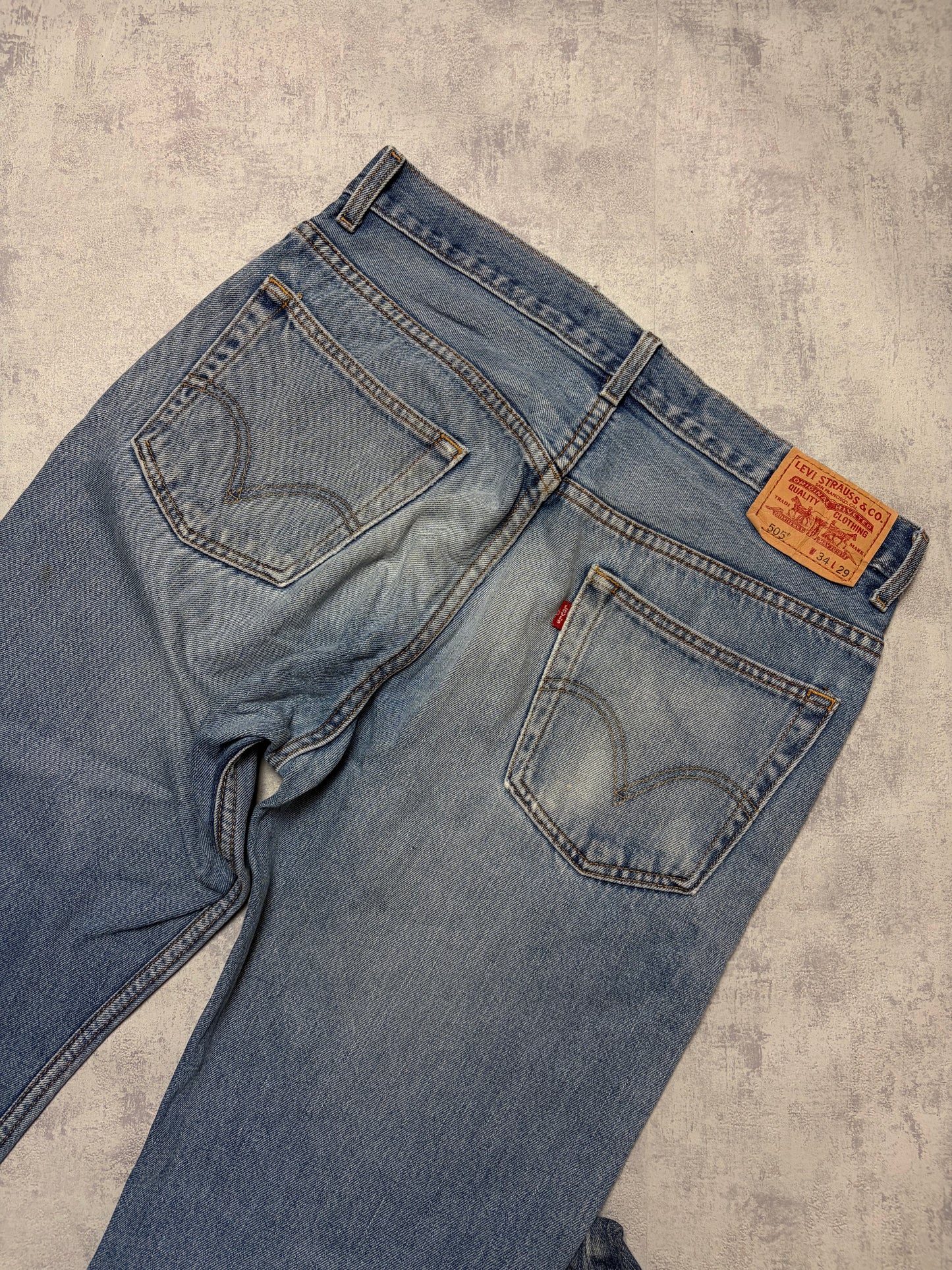 Straight Fit Levis 505 Jeans Denim (M - W34 L29)