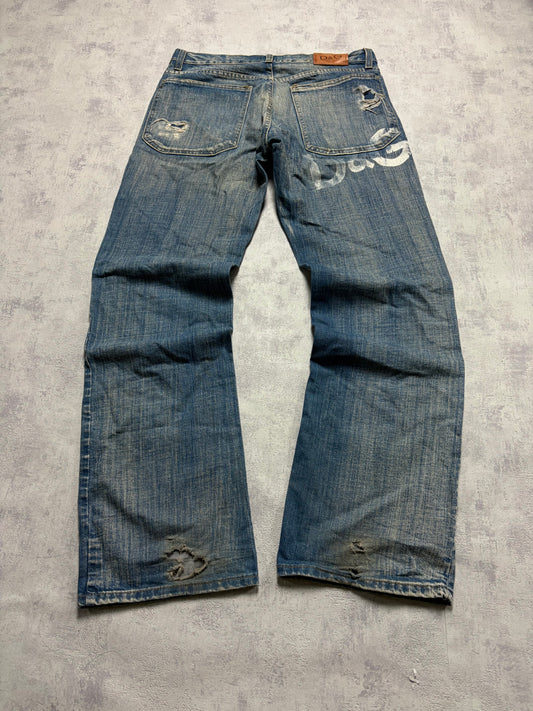 Vintage D&G Dolce & Gabbana Jeans Straight Fit Print (M)