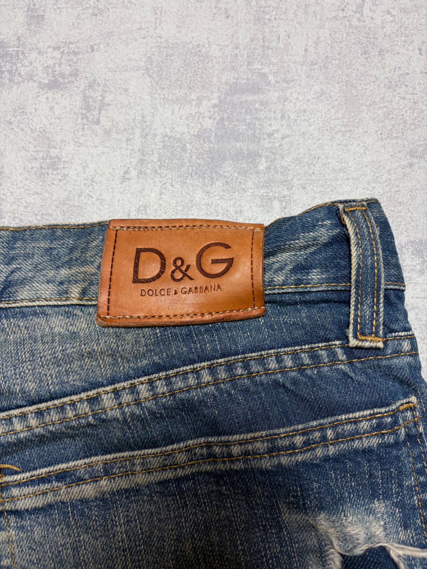 Vintage D&G Dolce & Gabbana Jeans Straight Fit Print (M)