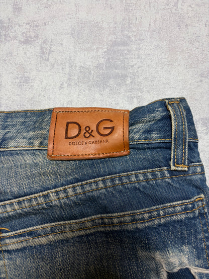 Vintage D&G Dolce & Gabbana Jeans Straight Fit Print (M)